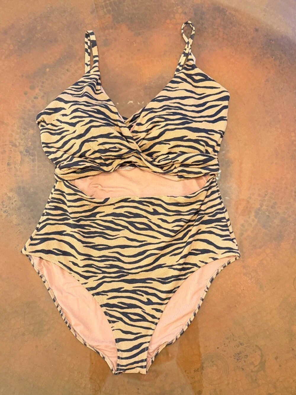 Aerie - Tiger Stripe Wrap One Piece Swimsuit